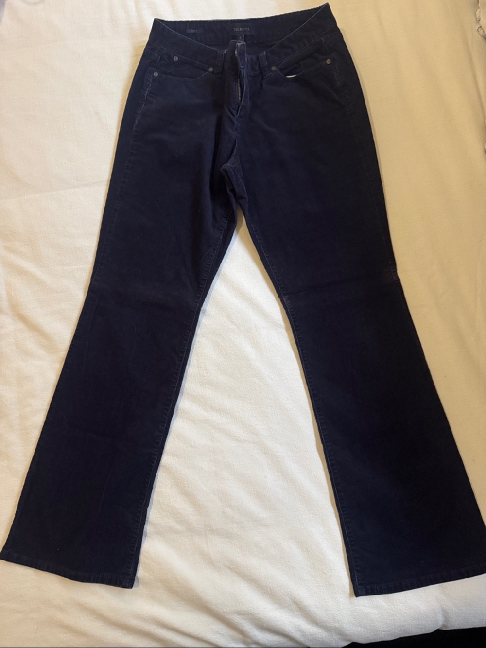 Talbots Navy Wide-Leg Flare cords